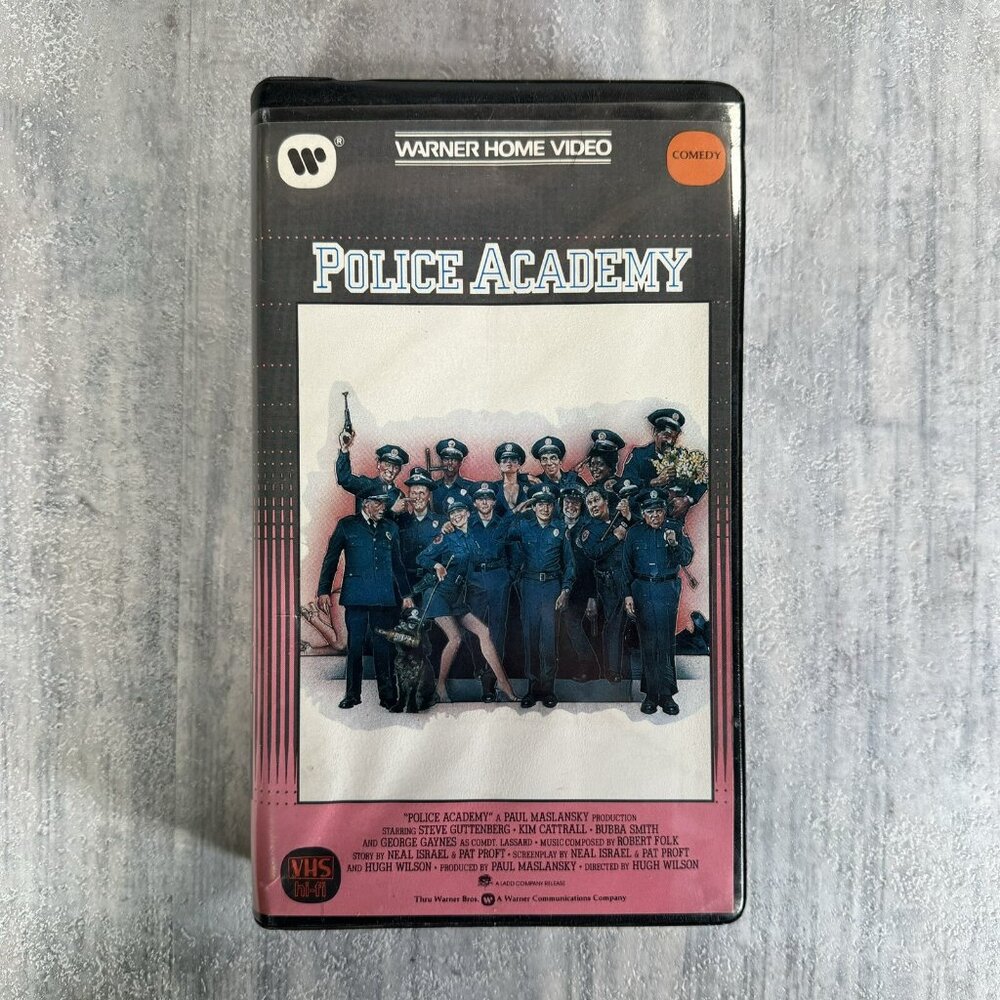 Police Academy VHS Warner Home Video - Black Clamshell Vintage Rare